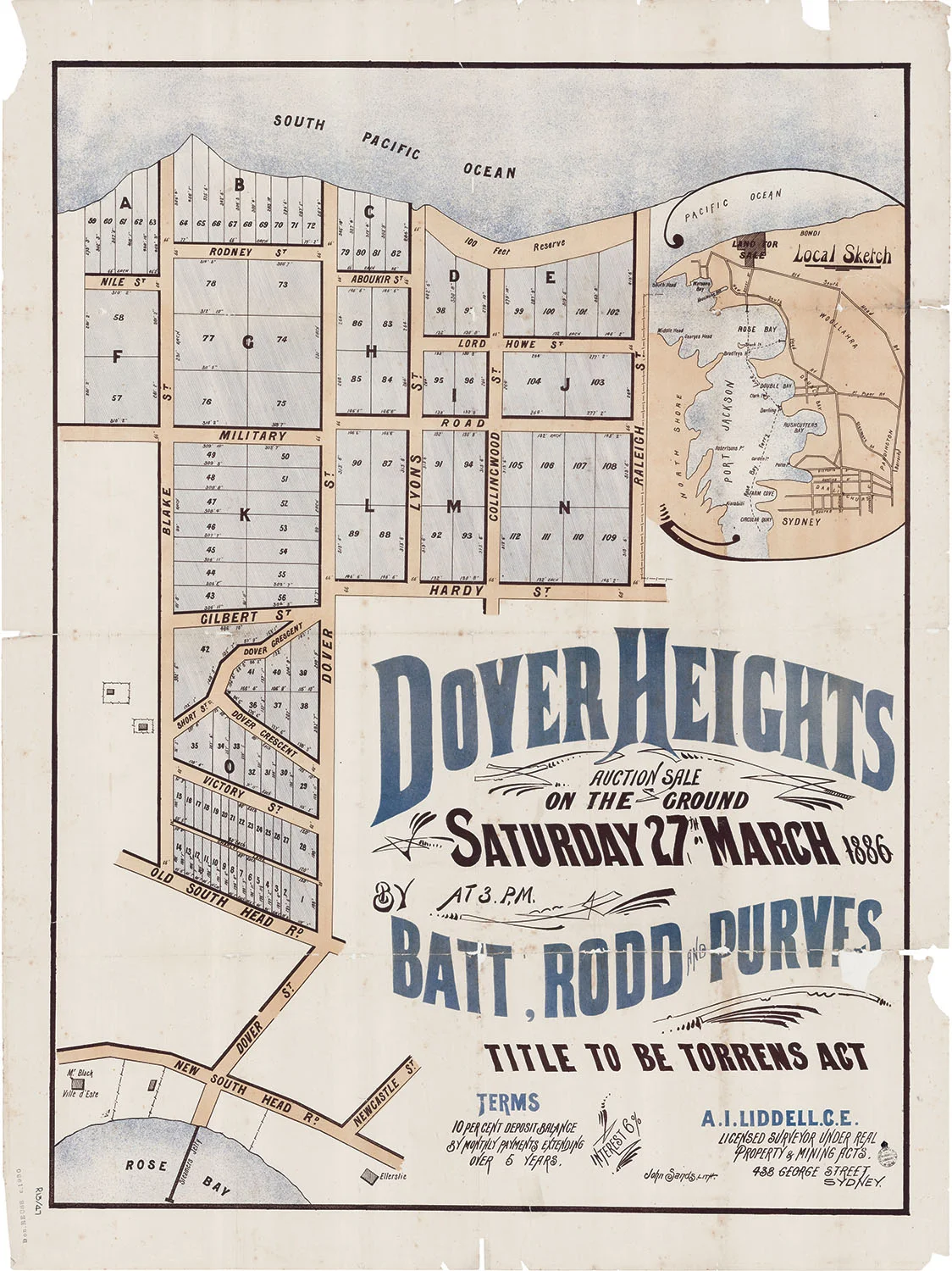 Dover Heights circa 1920s showing windswept landscape